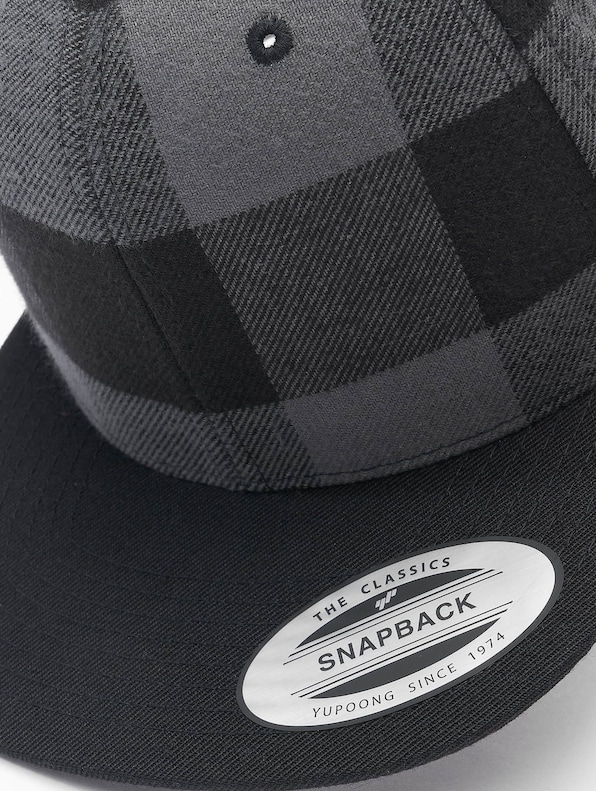 Flexfit Checked Flanell Snapback Cap-3