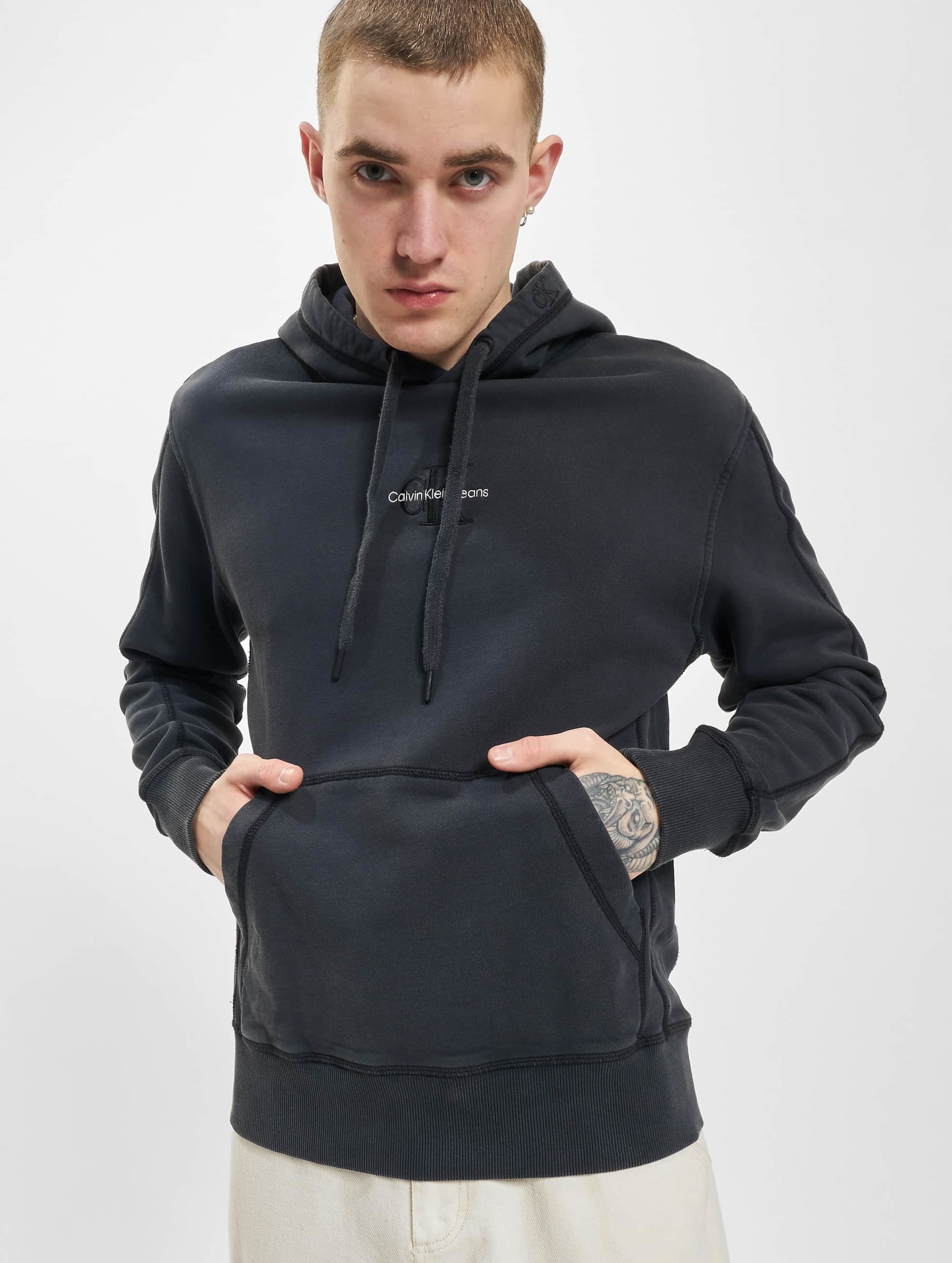 Calvin klein discount black hoodie mens