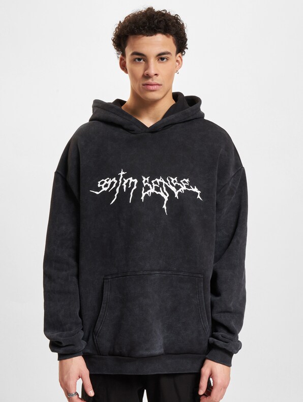 Sense Goth Print Hoodie Washed-2