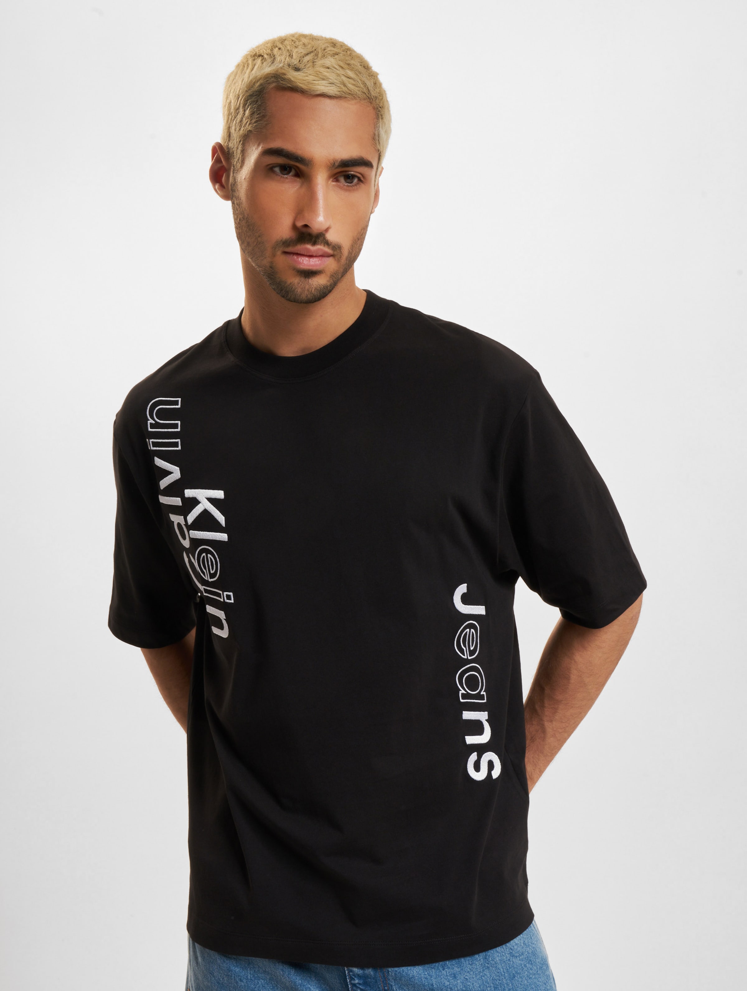 Calvin Klein Jeans Blocking Graphic T-Shirt Mannen op kleur zwart, Maat L