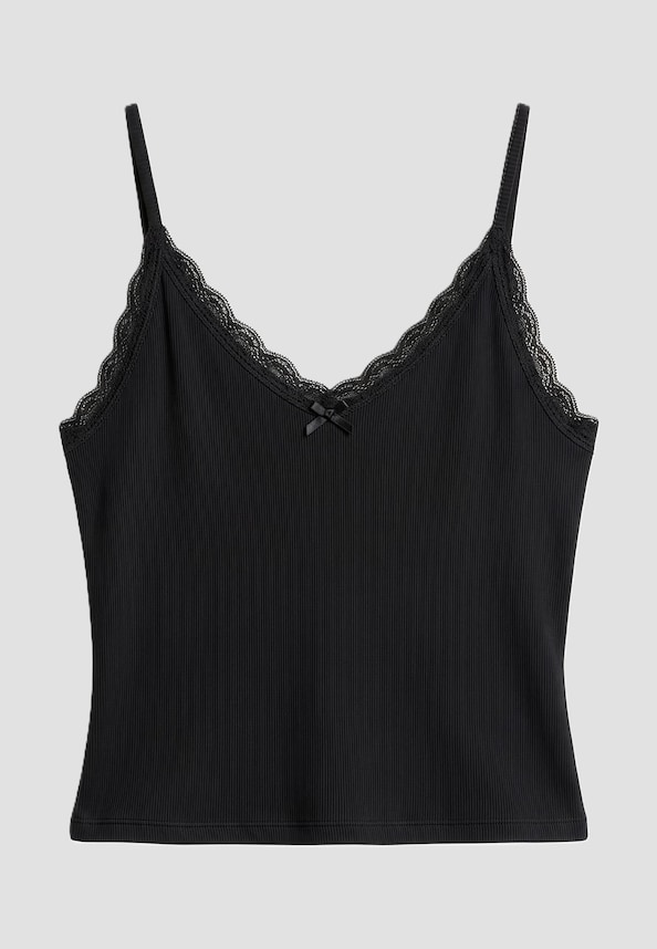 Ladies V-Neck Lace Top 2-Pack-4