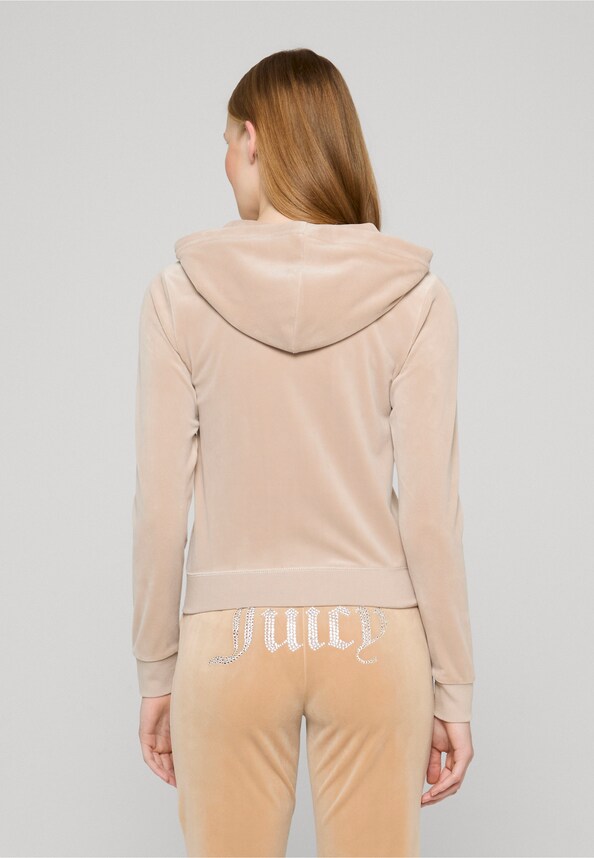 Juicy Couture ZIP THROUGH HOODIE WITH ZIP PULL & JC-1