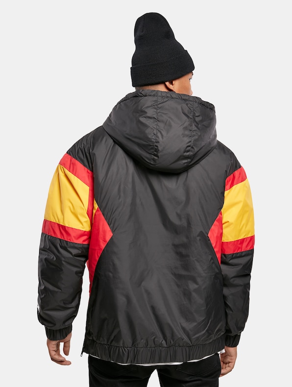  Color Block Half Zip Retro -1