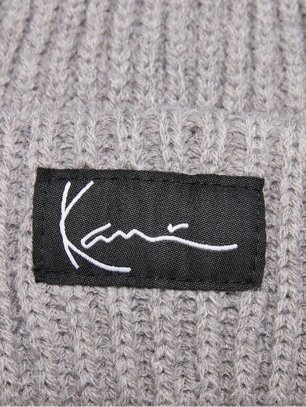 KA223-008-3 Signature Fisherman Beanie grey melange-2
