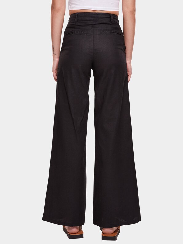 Ladies High Linen Mixed Wide Leg -1