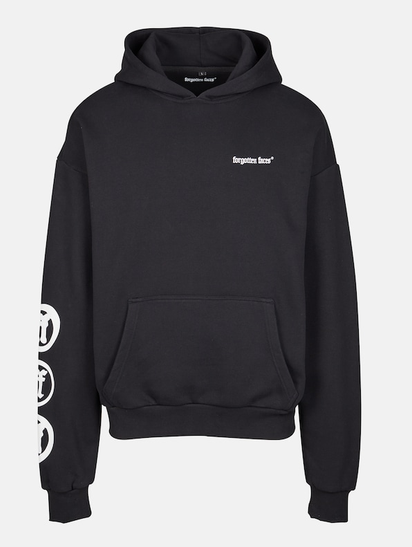 Forgotten Faces Fading Logo Statue Heavy Oversize Hoodies-3