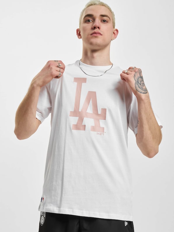 New Era La Dodgers Essentials Cotton T-shirt In White