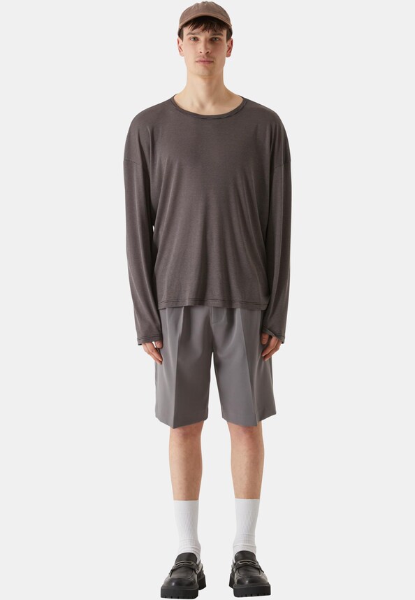 Lost Youth Double Pleated Dressed Shorts-5