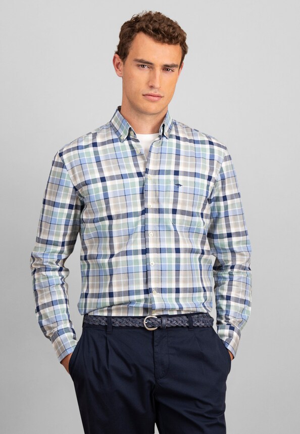 Multicolor Washed Oxford B.D. 1/1-0