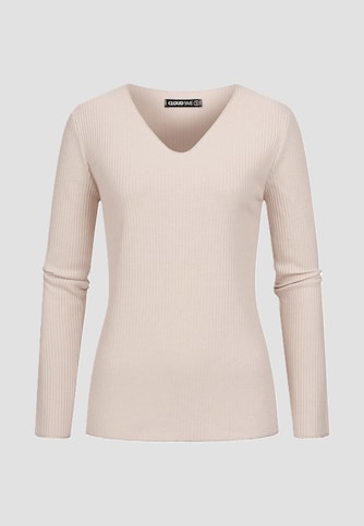 Cloud5ive V-NECK SHIRT LANGARM LUREXEINSATZ