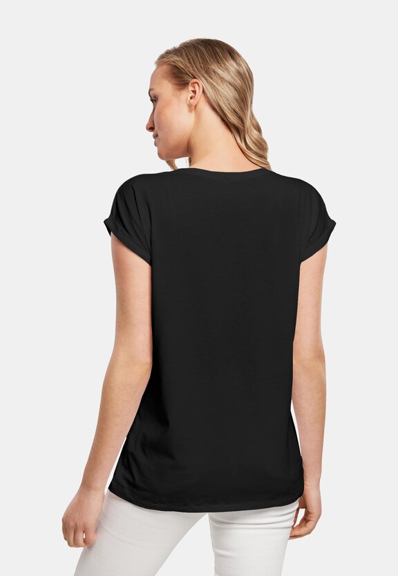 Ladies Peace - Red Heart Black  Extended Shoulder-1