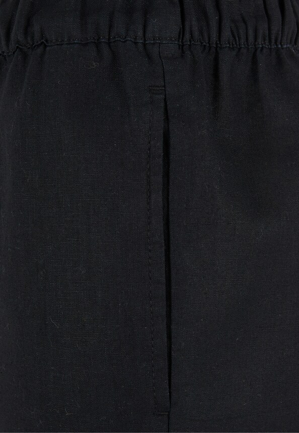 Ladies Linen Mixed Wide Pants-10
