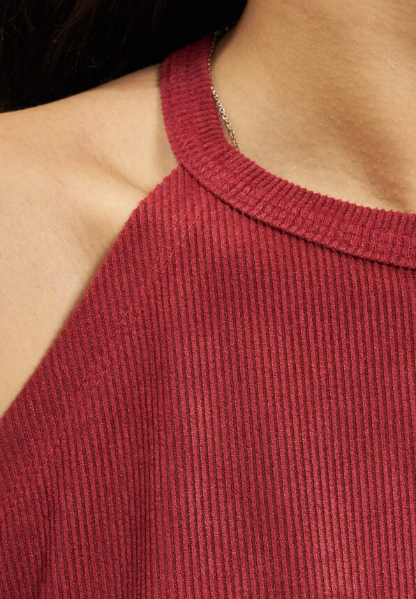 Ladies Peached Rib Neckholder-2