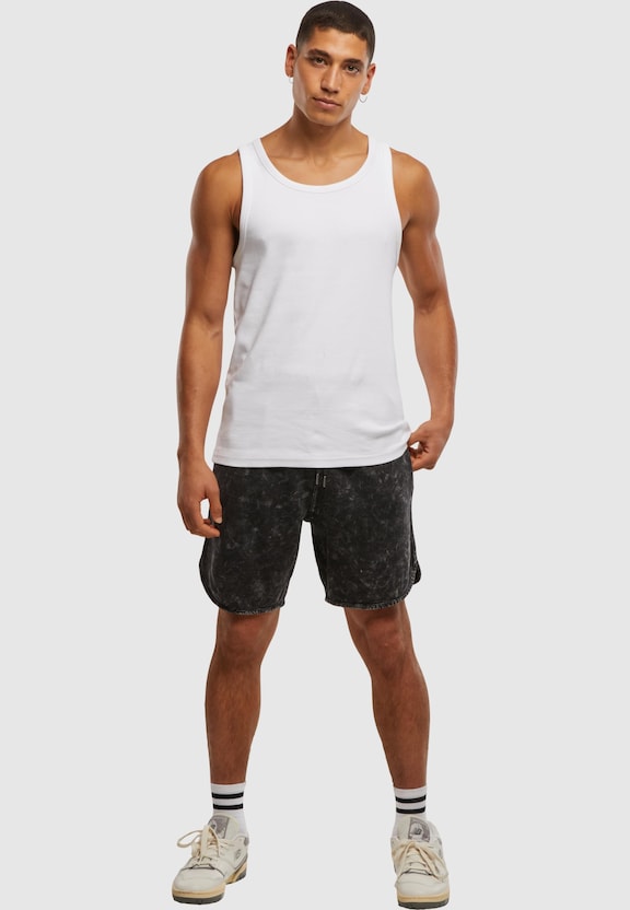 Washed Piped Shorts-5