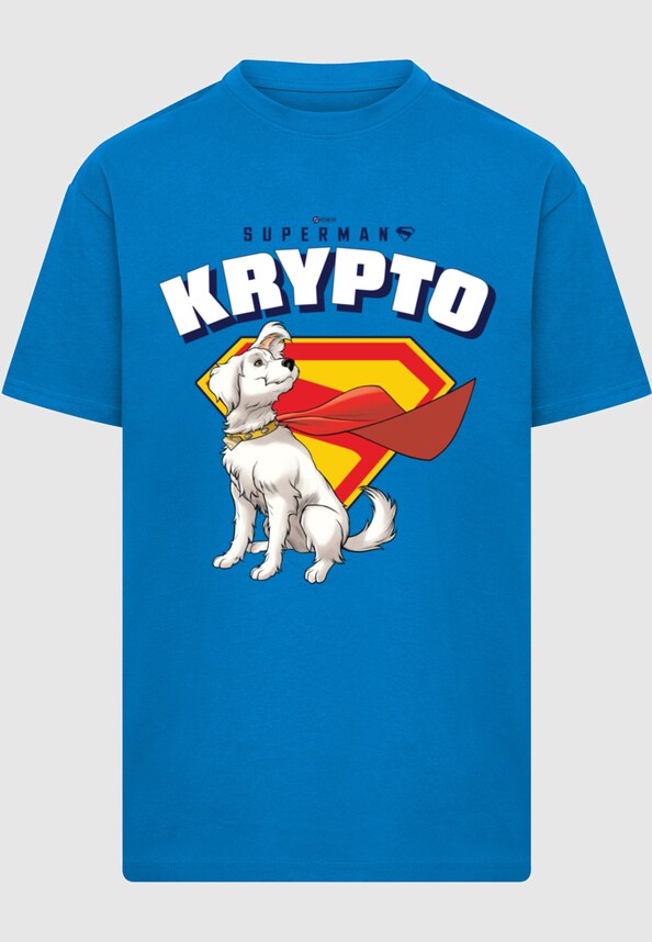 Superman Krypto Cape Flowing Heavy Oversize Tee-2