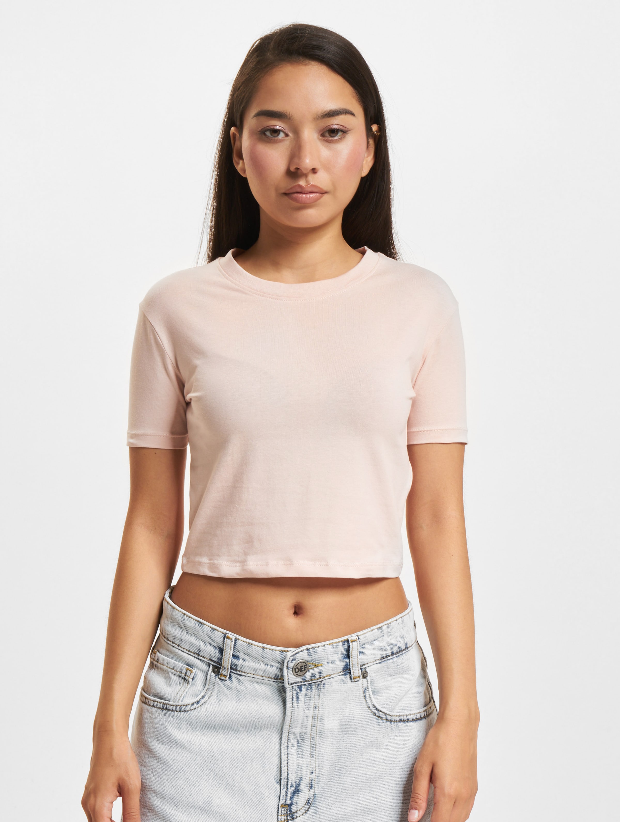 DEF Crop T-Shirt Frauen,Unisex op kleur roze, Maat XXL