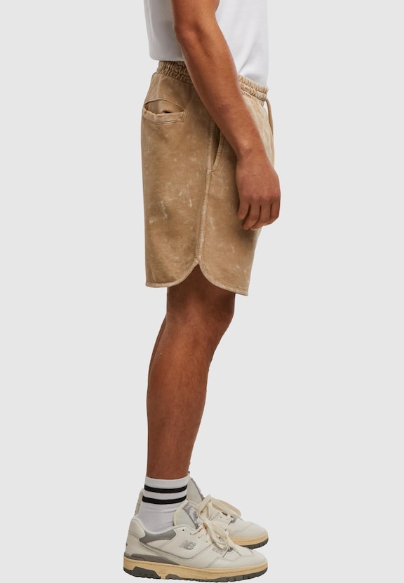 Washed Piped Shorts-3