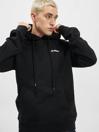 Off-White Logo Embroidered Organic Cotton Hoodie