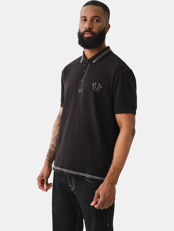 True Religion RELAXED BIG T EMBRO PIQUE POLO-2