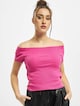 Ladies Off Shoulder Rib-2