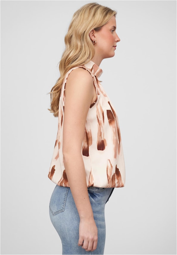 Cloud5ive Damen Choker Top mit Abstrakt Print-3