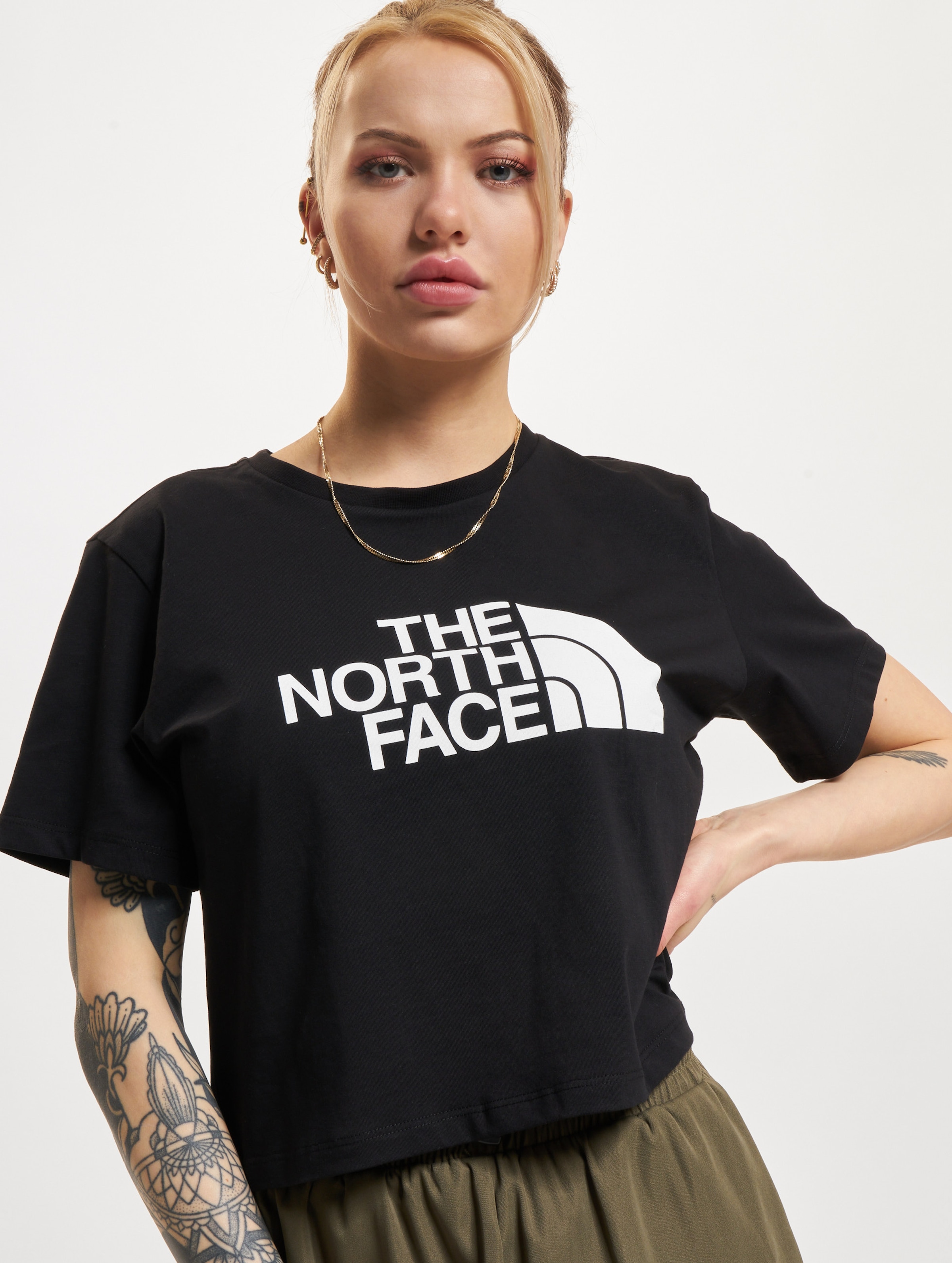 The North Face Cropped Easy T-Shirts Vrouwen op kleur zwart, Maat XL