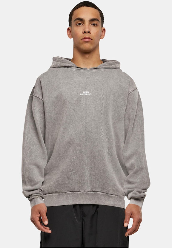 Think Different Acid Washed Oversize Hoody-0