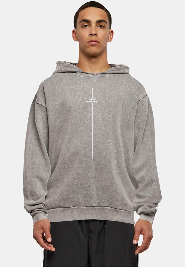 Think Different Acid Washed Oversize Hoody-0