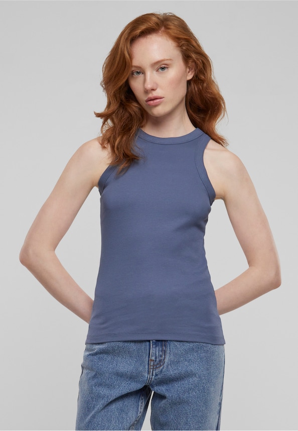 Ladies Racer Back Rib Top-0
