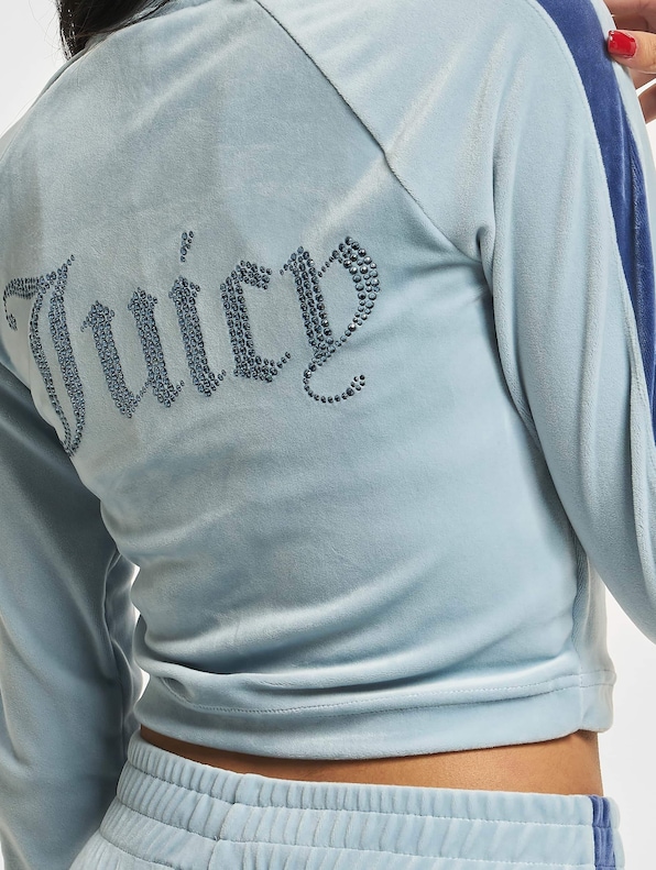 Juicy Couture Velour Cropped Tracktop Blue-3