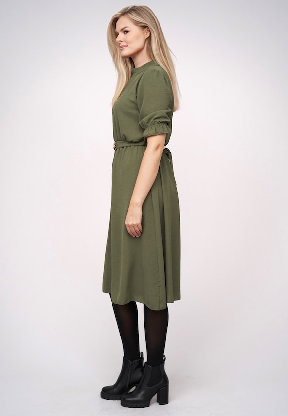 Dress with Chain-Belt-2