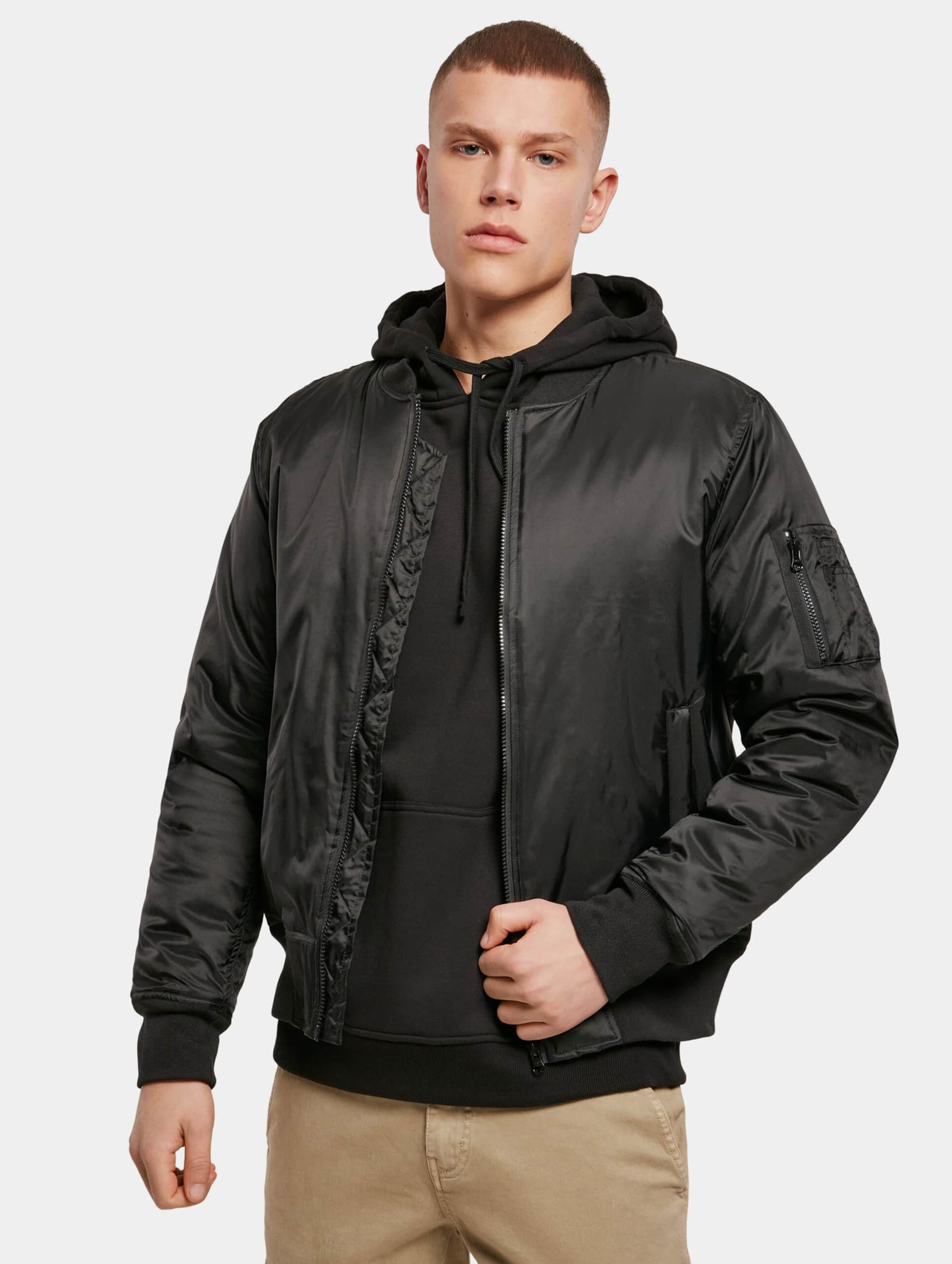 Build Your Brand Bomber Jacket Mannen op kleur zwart, Maat 3XL