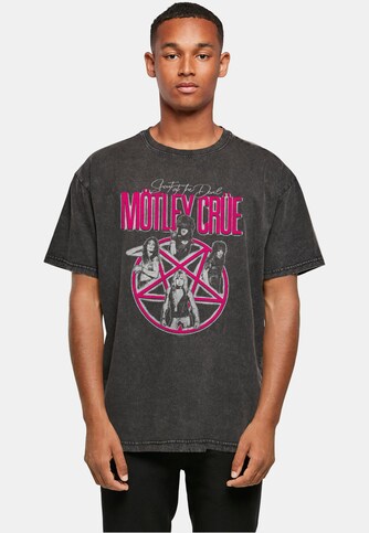 Motley Crue - Vintage Shout At The Devil Acid Washed Heavy Oversized Tee