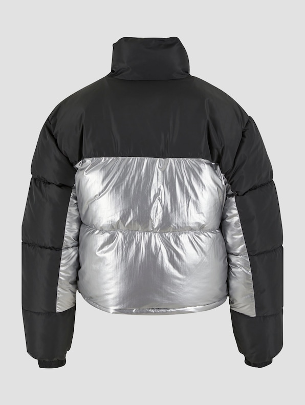 Original Metallic Block Crop Puffer-4