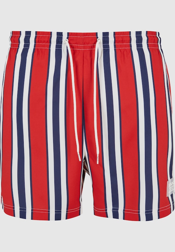 KM-SW013-051-2 Retro Striped Swim Shorts-3