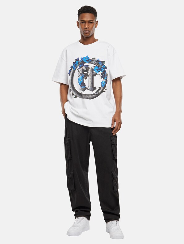 Forgotten Faces Faded Flowers Oversize T-Shirts-2