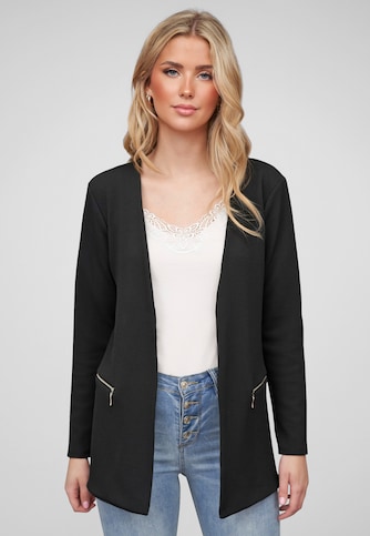Cloud5ive Damen Blazer mit 2-Zip-Pockets u. Strukturstoff