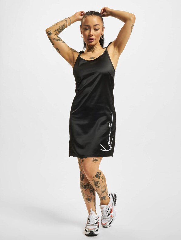 KW222-066-1 KK Signature Satin Dress-5