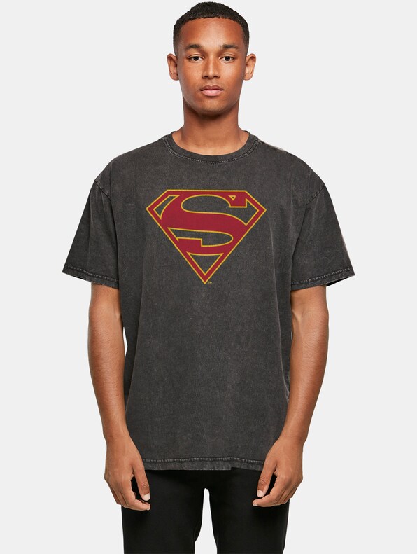Supergirl - Logo Acid Washed Oversized-0