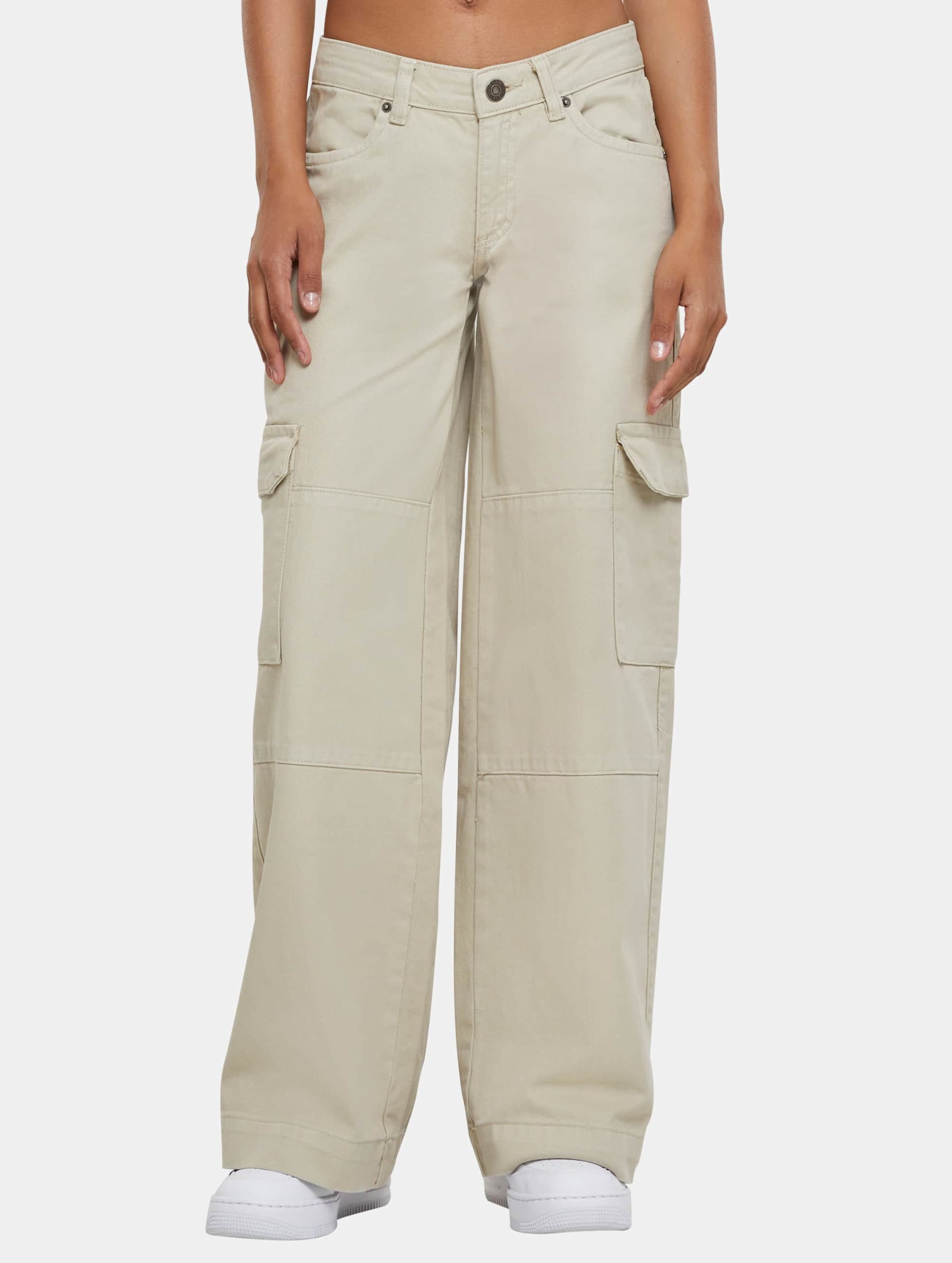Urban Classics - Low Waist Denim Cargo trousers - Taille, 27 inch - Gebroken wit