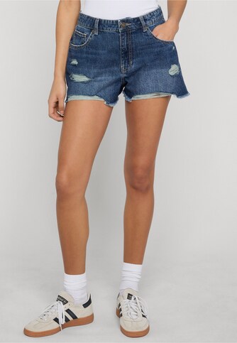 Ladies Destroyed Denim Shorts