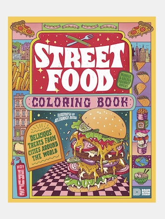 Street Food Coloring Book