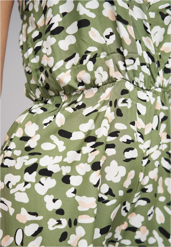 Viskose Jumpsuit mit Animal Print und Wickeloptik-5