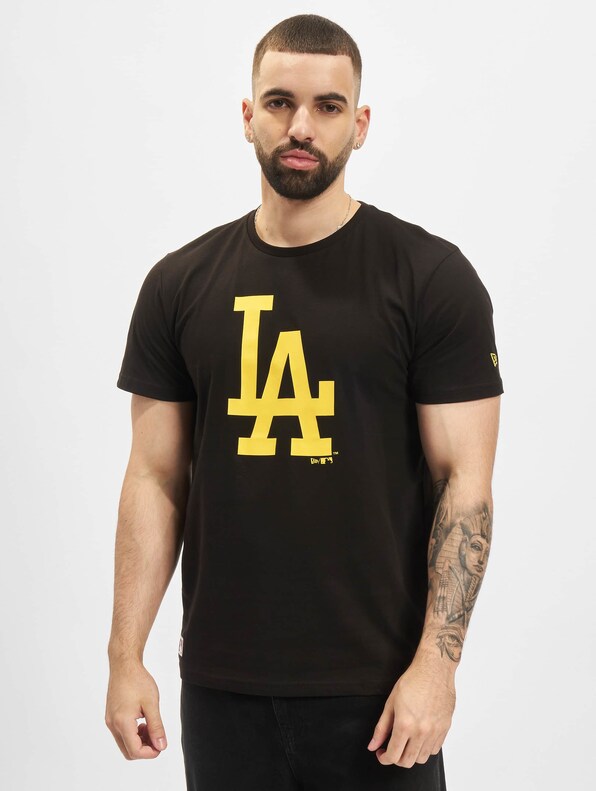 sweatshirt New Era Seasonal Team Logo Hoody MLB Los Angeles Dodgers -  Graphite Black/Neon Green - men´s 