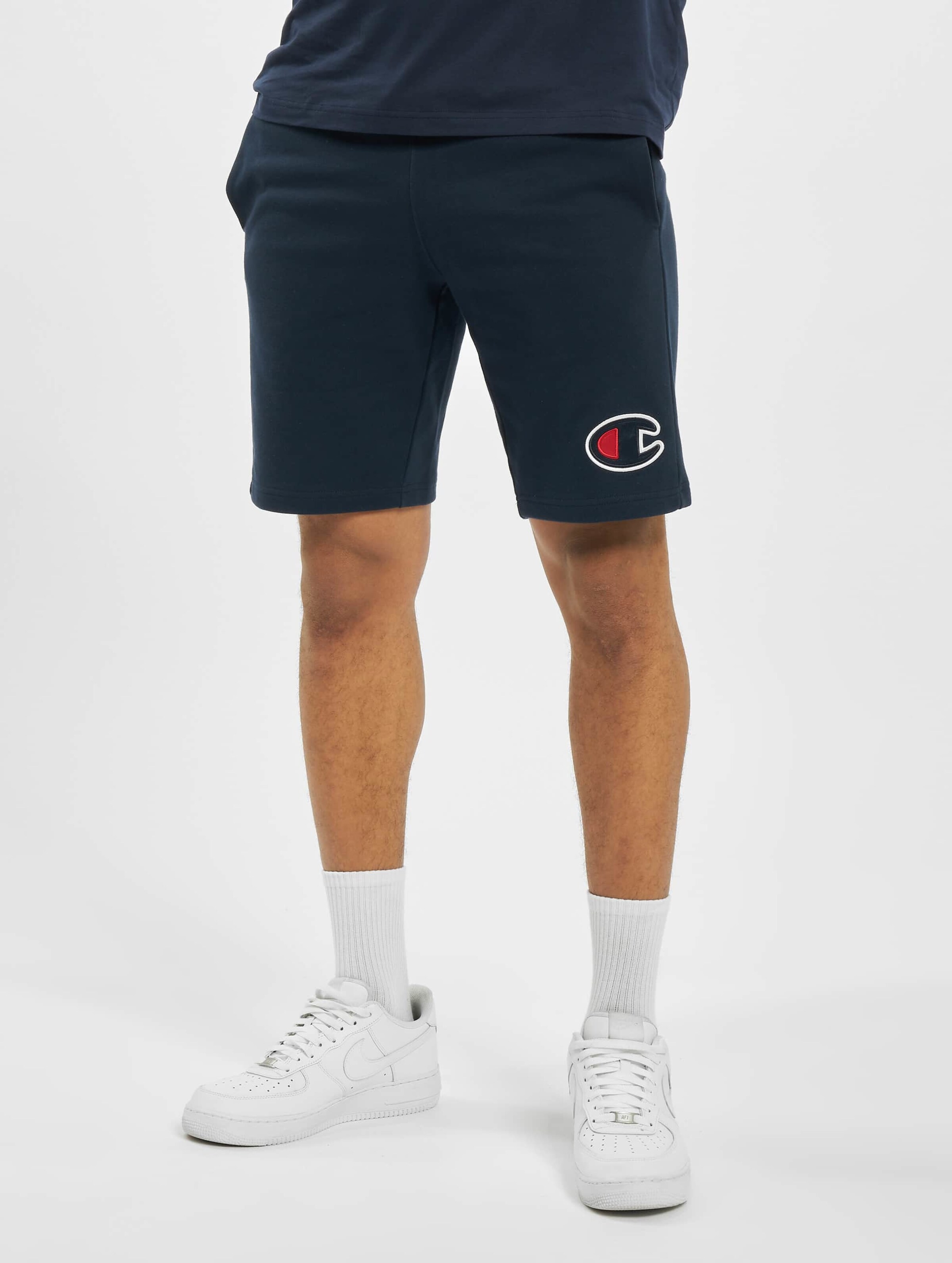 Champion C-Logo Short Mannen op kleur blauw, Maat XL