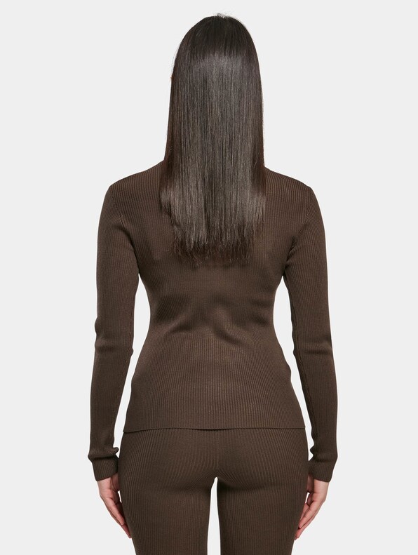 Ladies Rib Knit Turtelneck-1