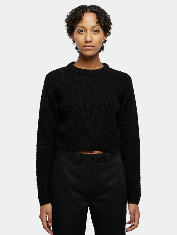 Ladies Short Waffle Sweater-2