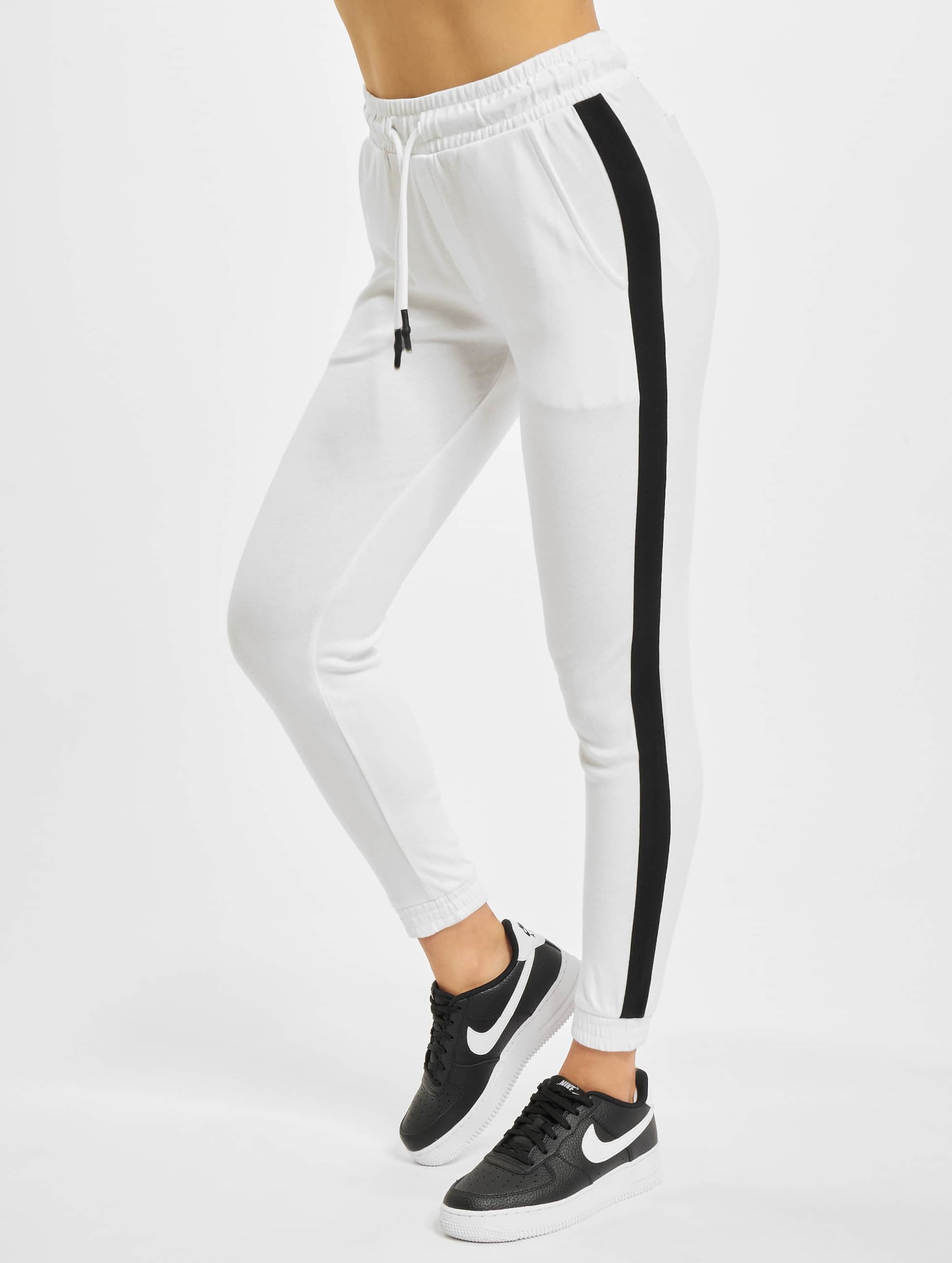 Urban Classics Ladies Interlock Jogpants Vrouwen op kleur wit, Maat XL