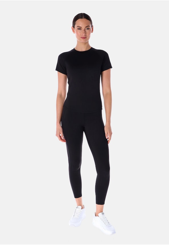 NICKY ESSENTIALS BODY CONTOUR CAP SLEEVE T-SHIRT-3