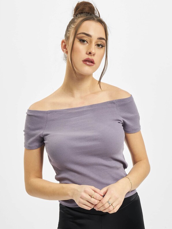 Ladies Off Shoulder Rib-2